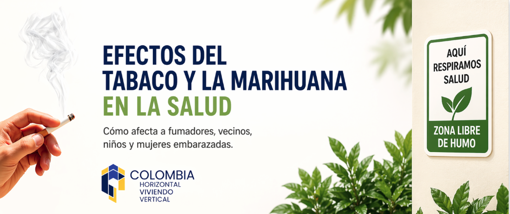 Efectos del tabaco y la marihuana en la salud dentro de las copropiedades